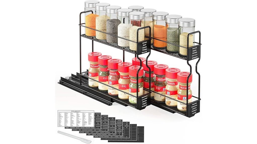 pull out spice rack organizer