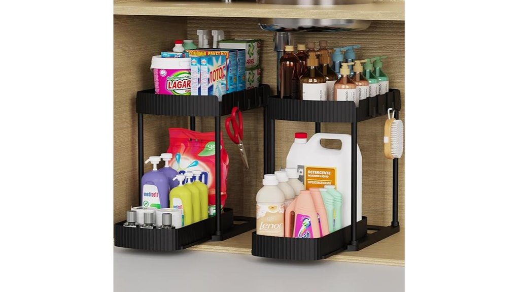 pull out storage organizers set