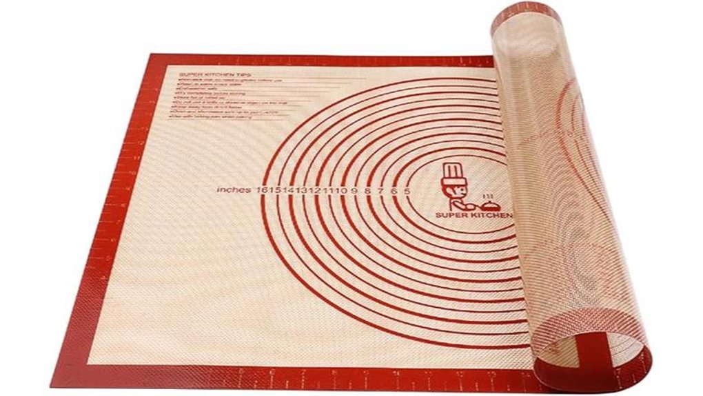 red silicone pastry mat