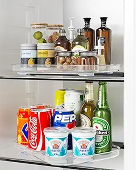 refrigerator clear organizer carousel