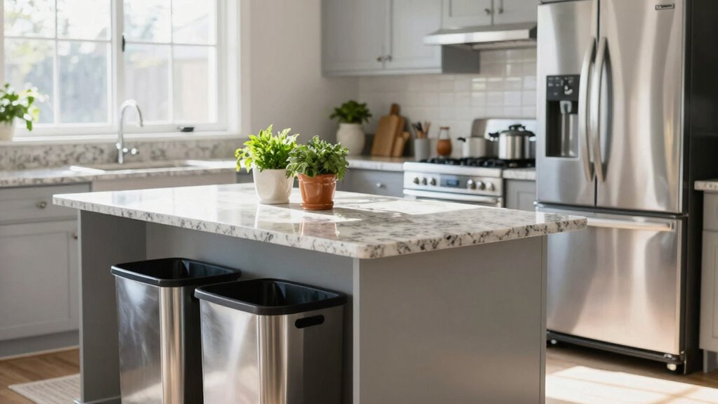 regularly empty trash bins