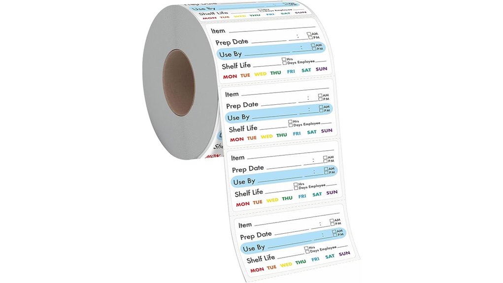 removable labels for storage