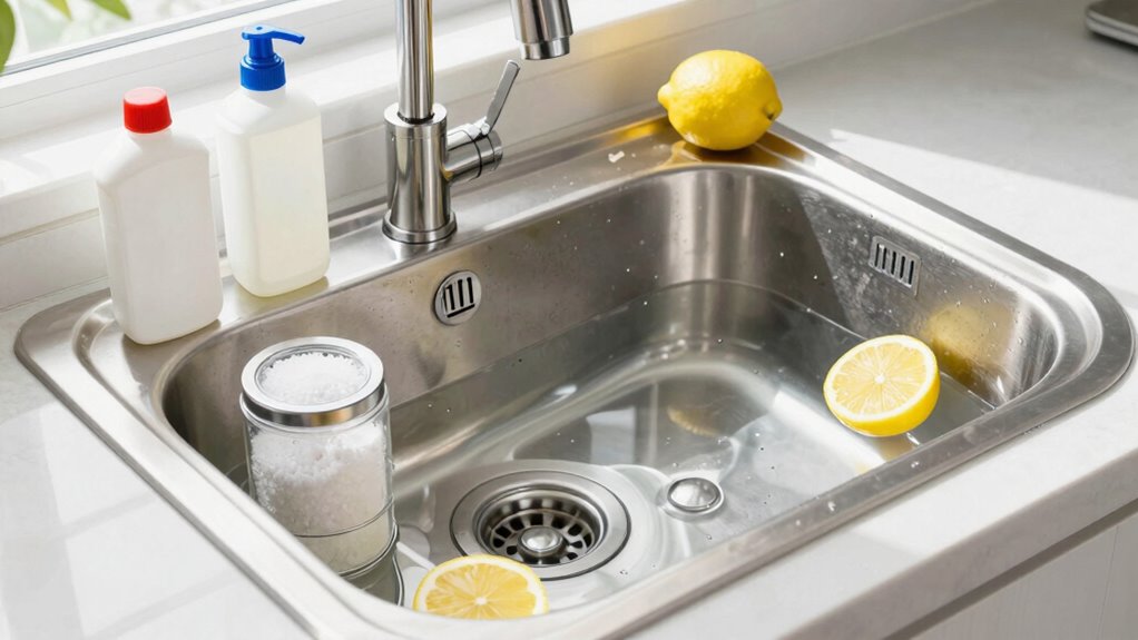 remove kitchen drain debris