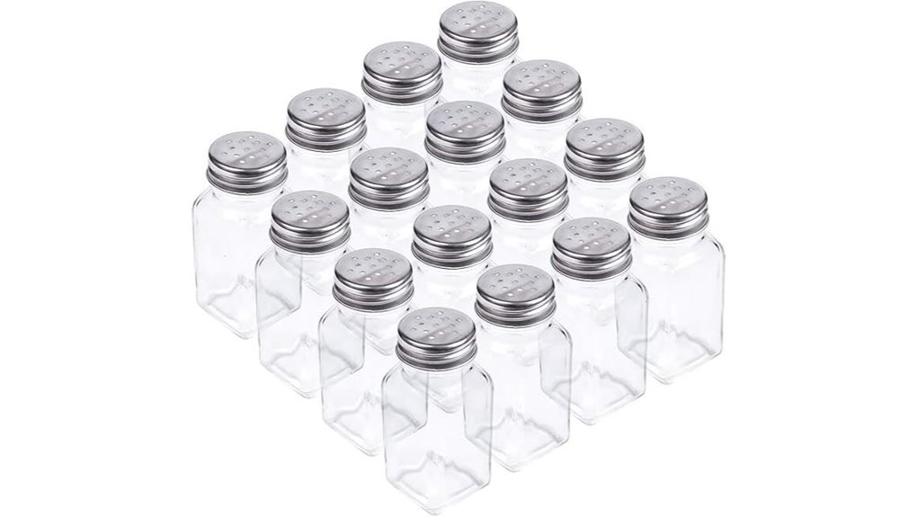 retro glass salt shakers