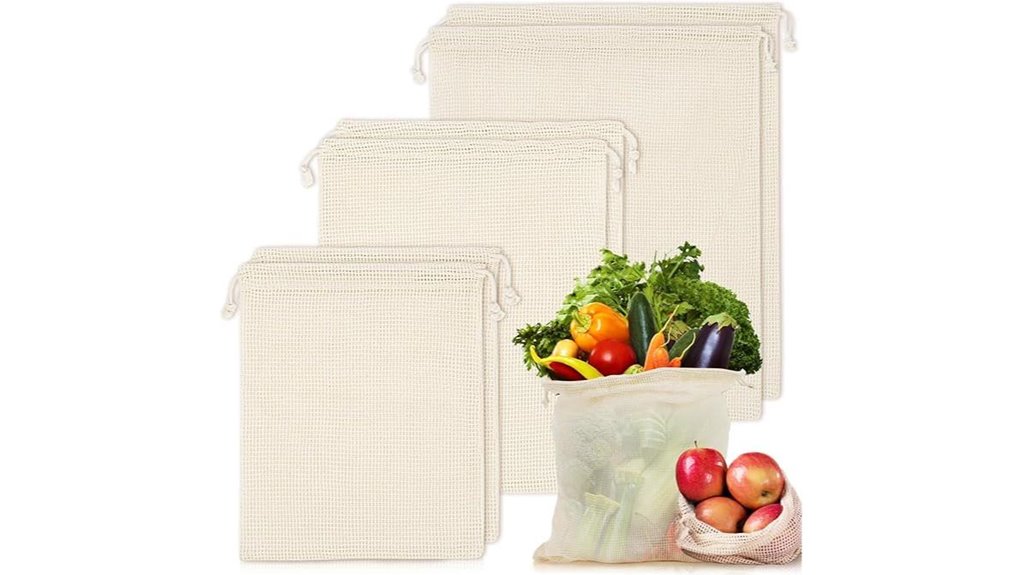 reusable cotton produce bags