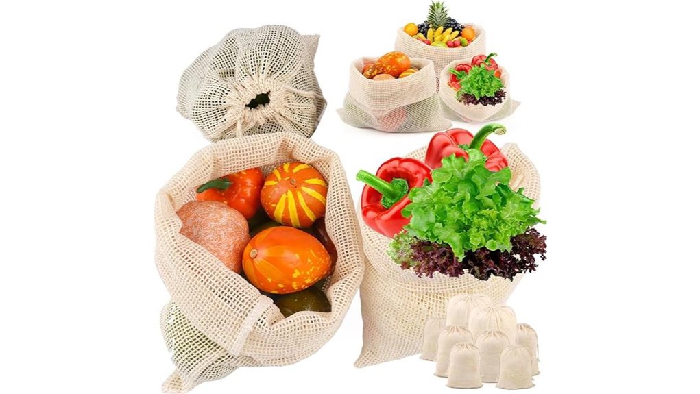 reusable produce bags set
