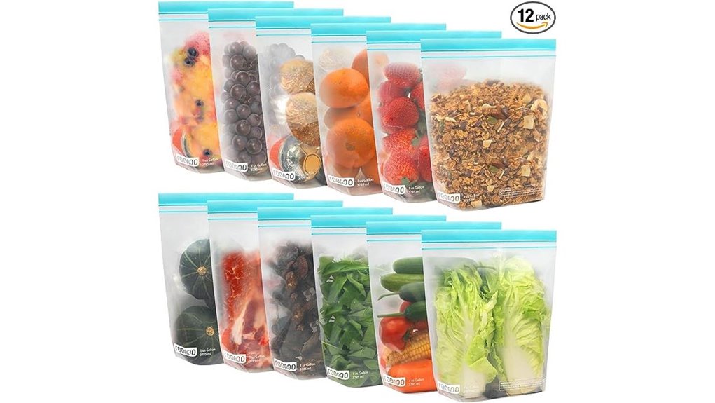 reusable thick freezer bags