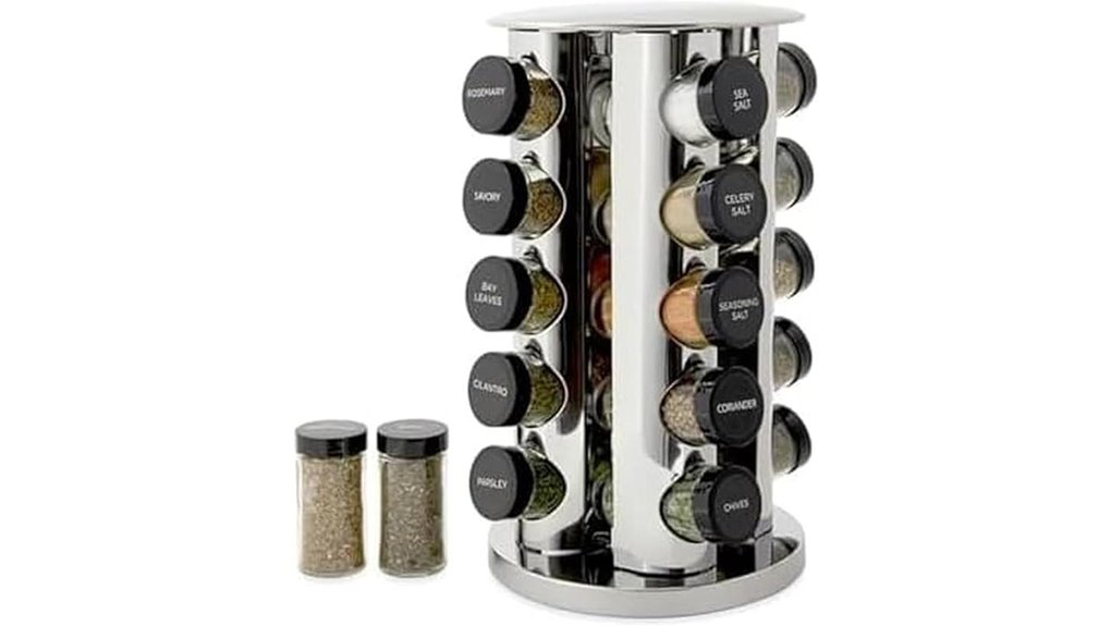 revolving spice rack included