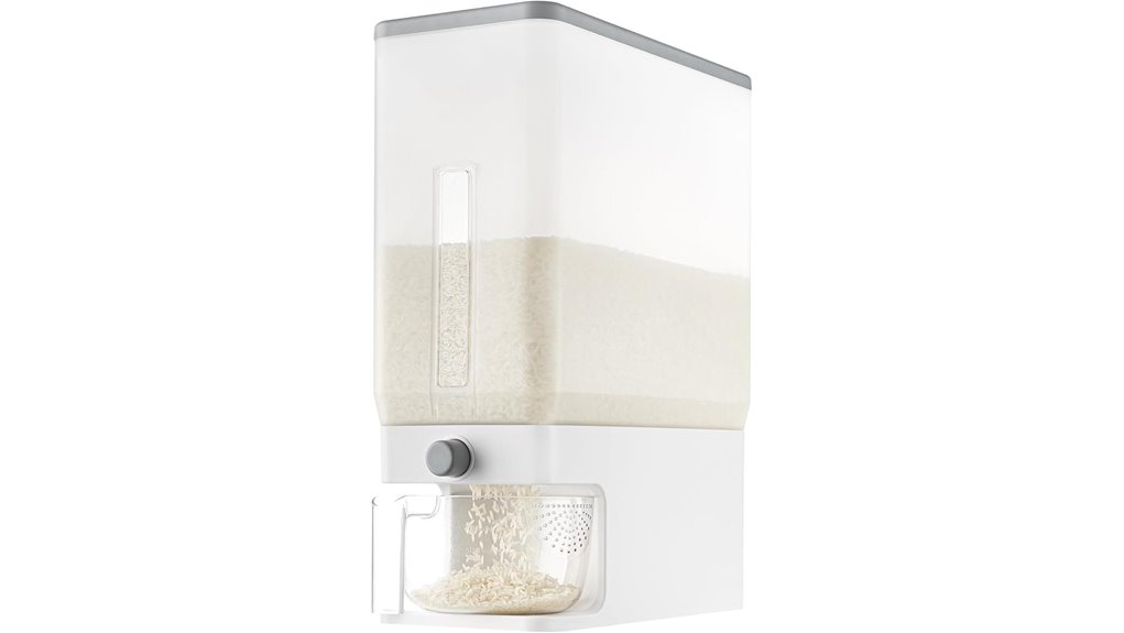 rice dispenser storage container