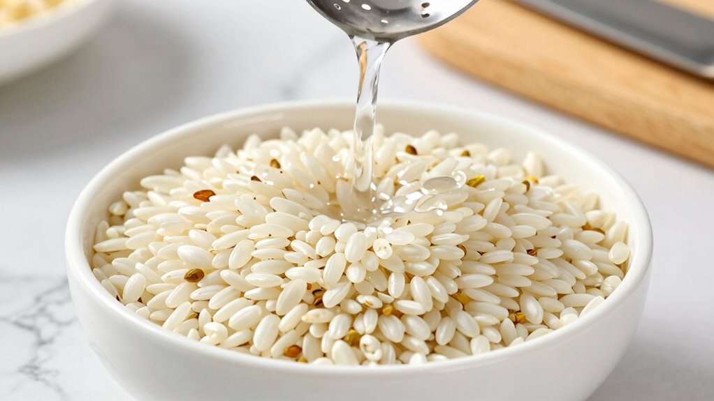 rinse rice for fluffy texture