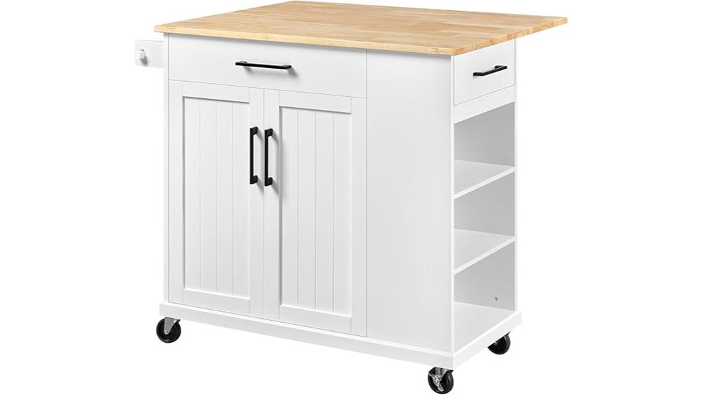rolling kitchen island cart