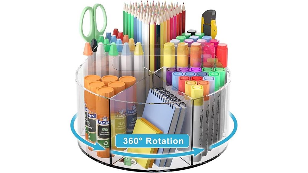 rotating acrylic pen organizer