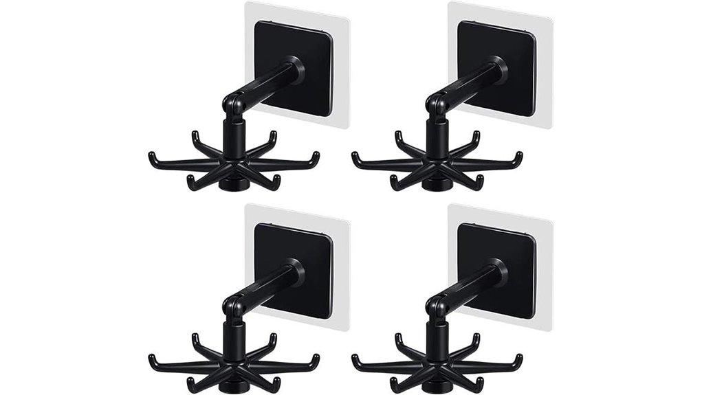 rotating hooks utensil holder