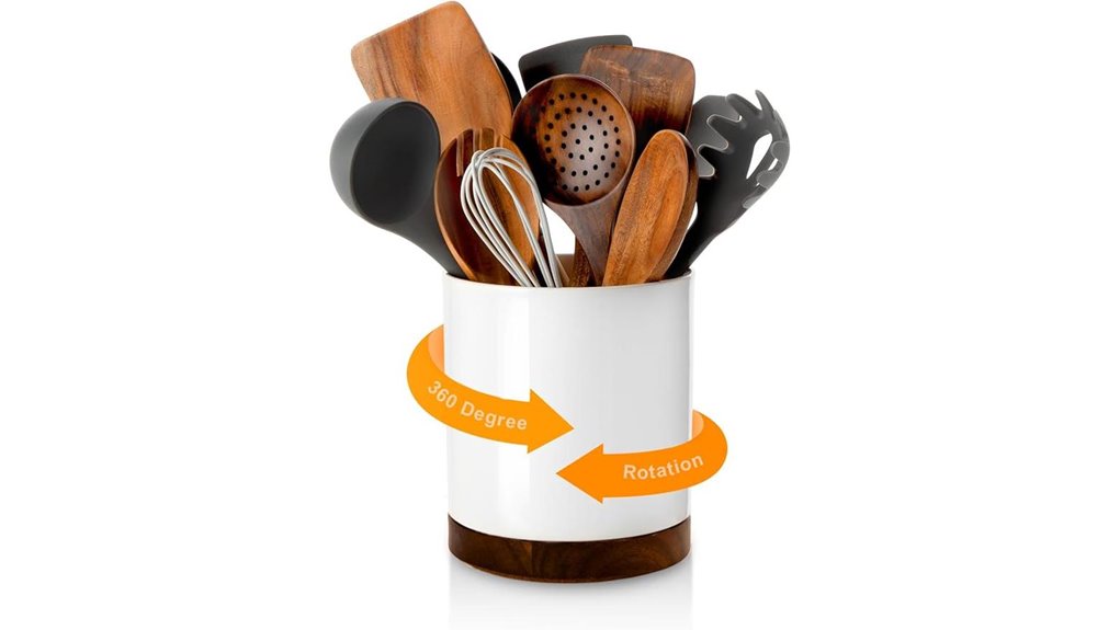 rotating kitchen utensil organizer