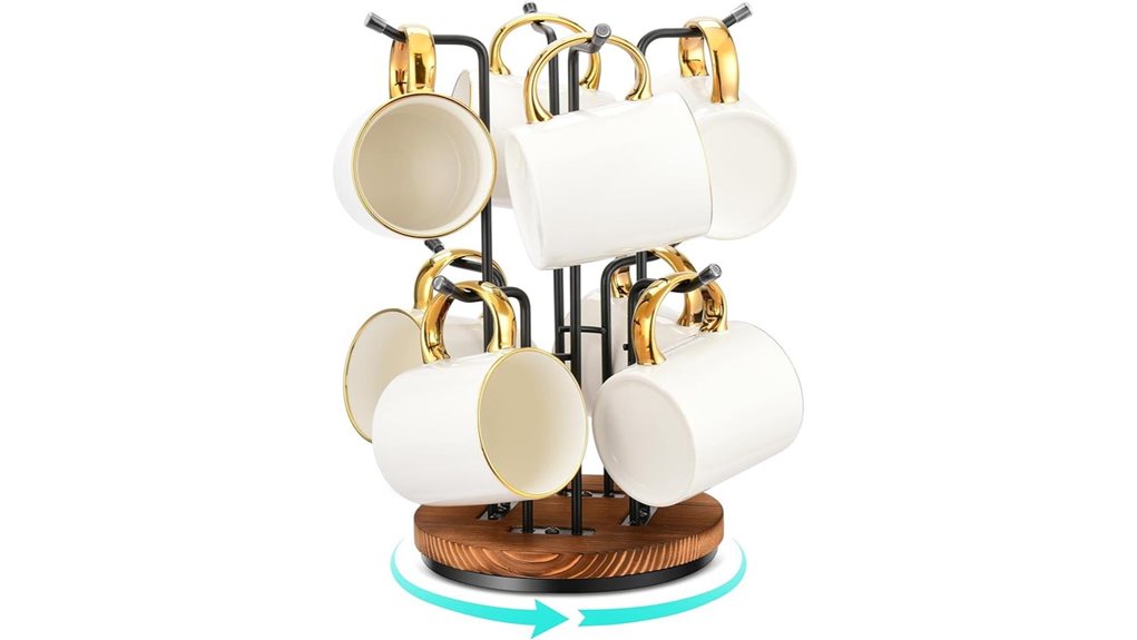 rotating mug tree stand