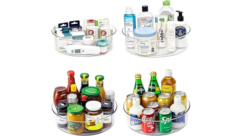 rotating storage organizer set