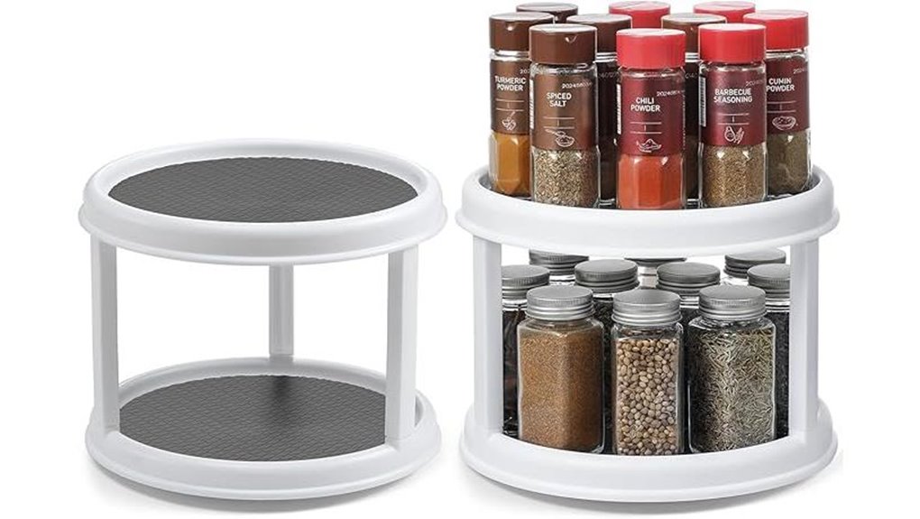 rotating tiered spice rack