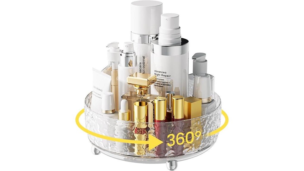 rotating vanity perfume organizer