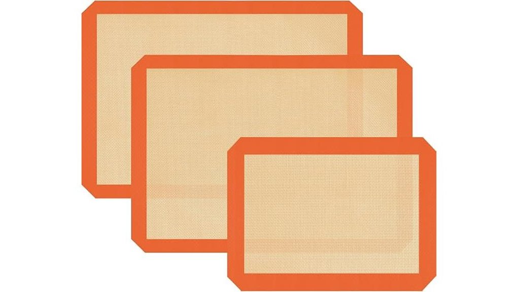 silicone baking mat trio
