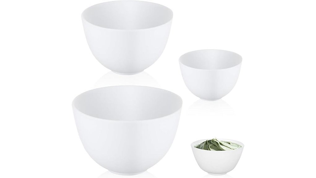 silicone bowl set white