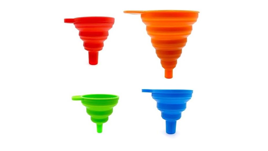 silicone collapsible kitchen funnels
