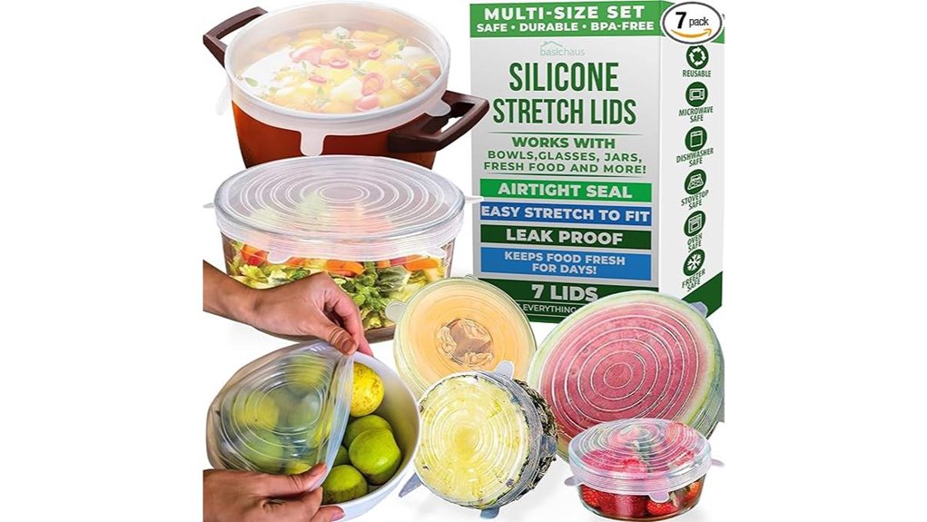 silicone food storage lids
