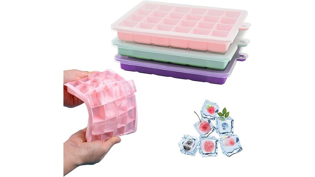 silicone ice cube trays