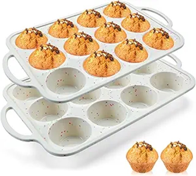silicone muffin pan set