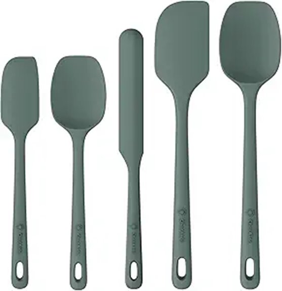silicone spatula set ergonomic