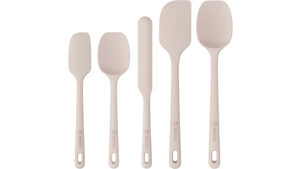 silicone spatula set ergonomic
