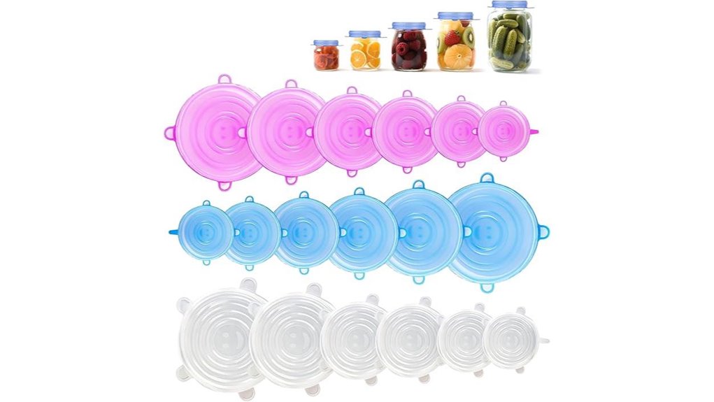 silicone stretch lids set