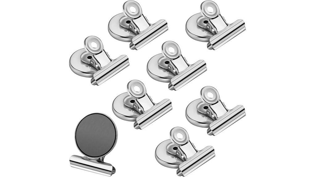 silver fridge magnet clips