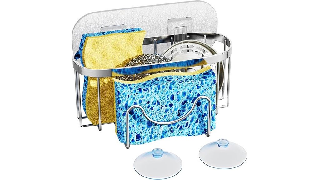 silver sink organizer adhesive