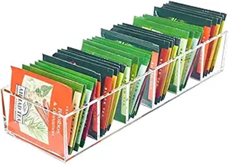 six slot tea bag organizer