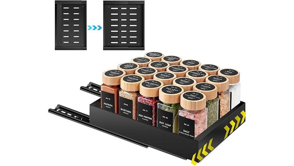 sliding cabinet spice organizer