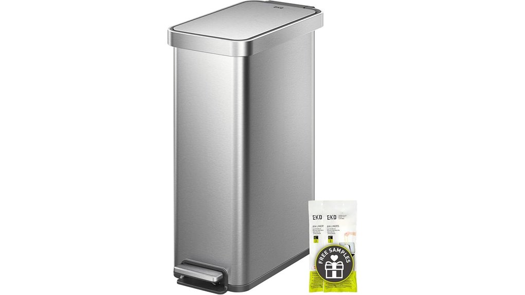 slim kitchen trash can