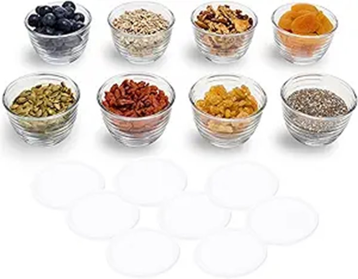 small glass bowls set