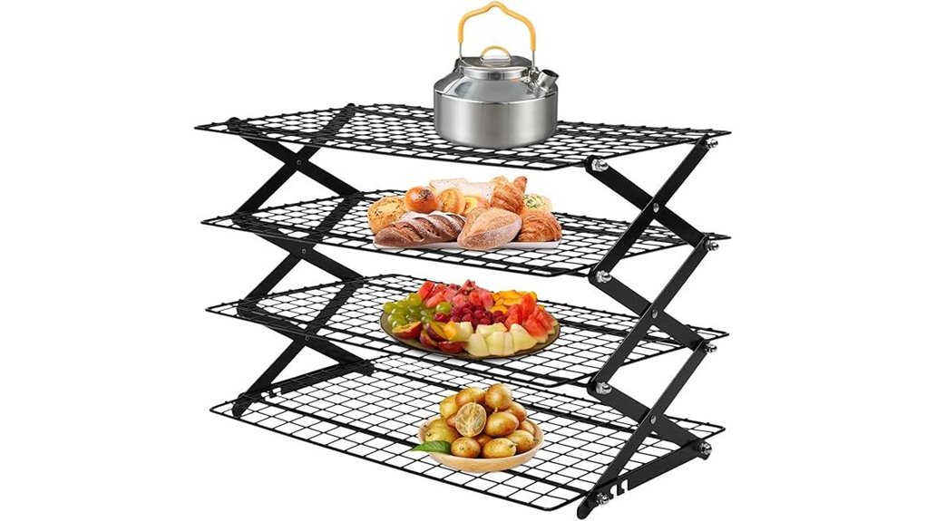 space saving multi tiered rack