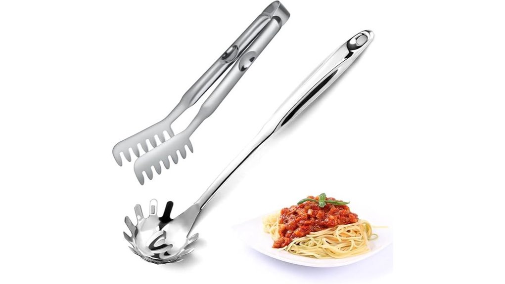 spaghetti spoon and tongs