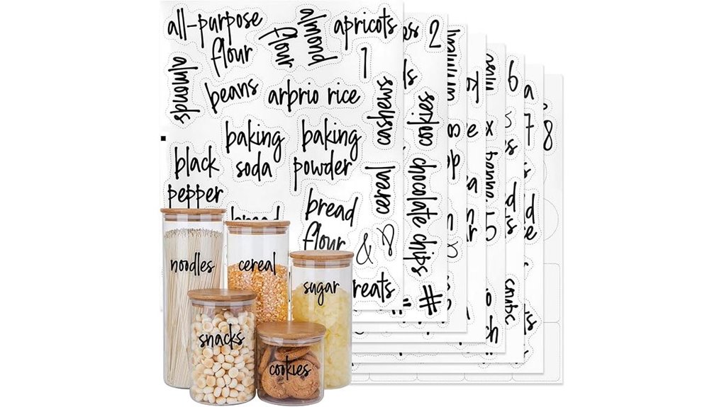 spice container storage labels