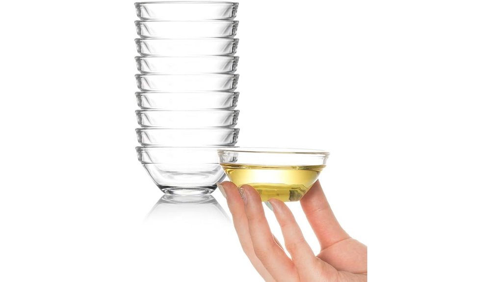 spice storage glass bowls