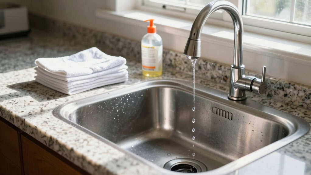 spotless sink clean countertops