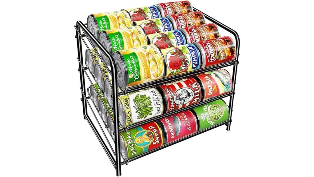 stackable black rack organizer