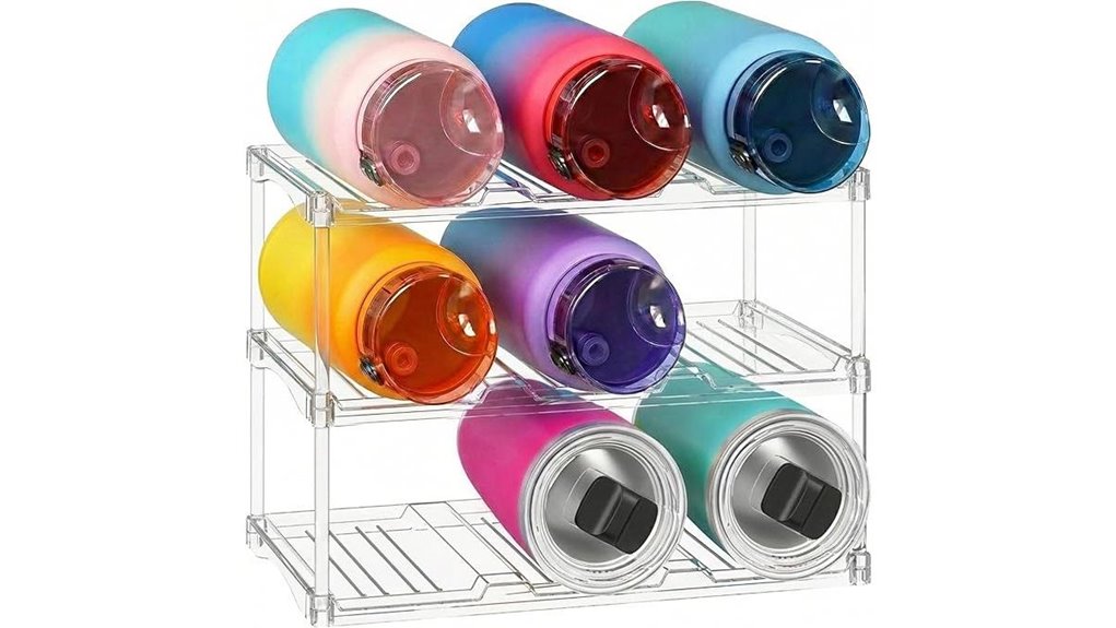 stackable bottle storage organizer