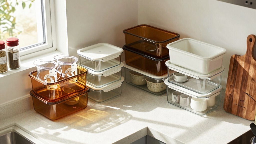 stackable containers maximize pantry space