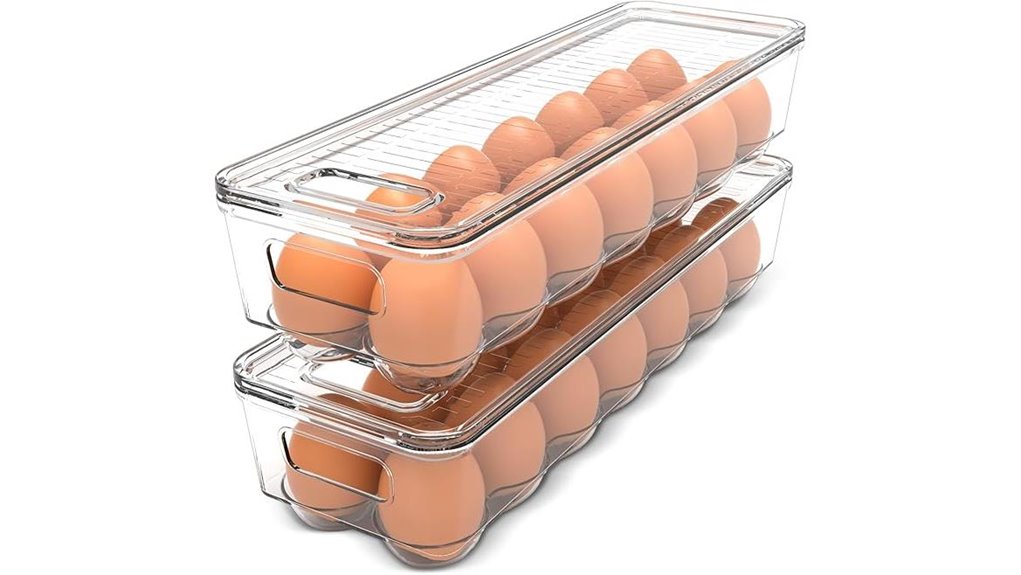 stackable egg container set