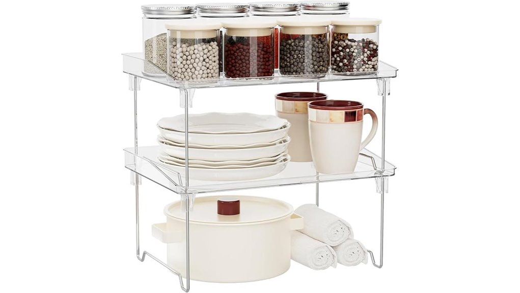 stackable kitchen organizer shelves