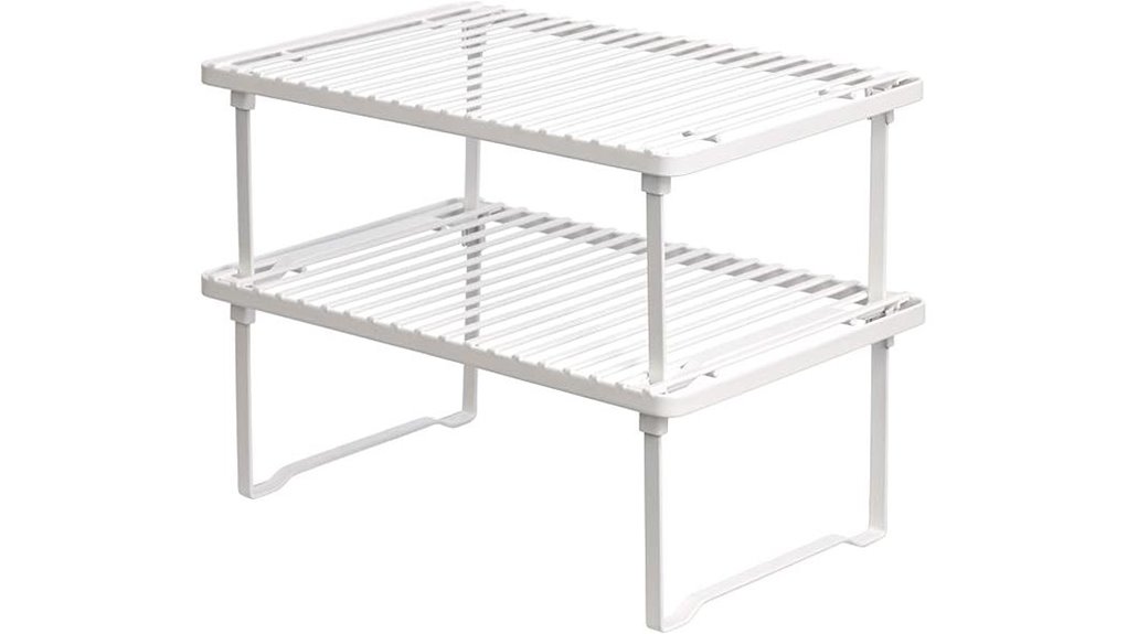 stackable metal kitchen shelves