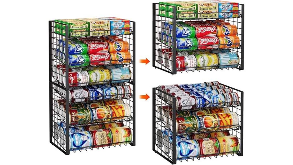 stackable pantry can organizer