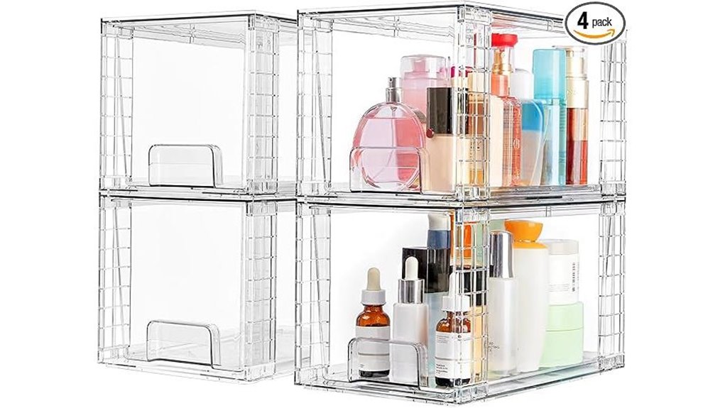 stackable storage drawers set